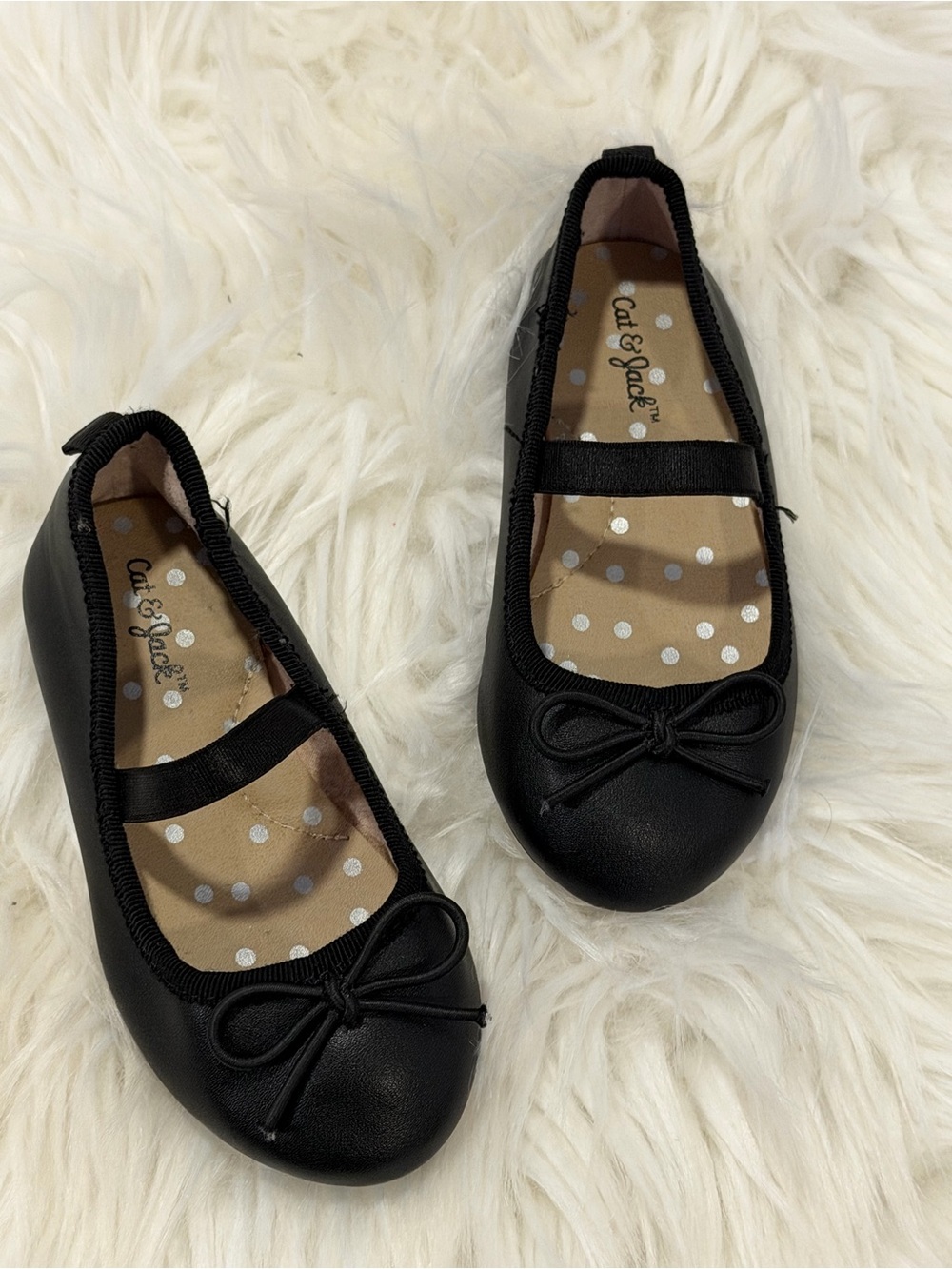 Cat & Jack Black Girls' Mary Jane Ballet Flats 6T